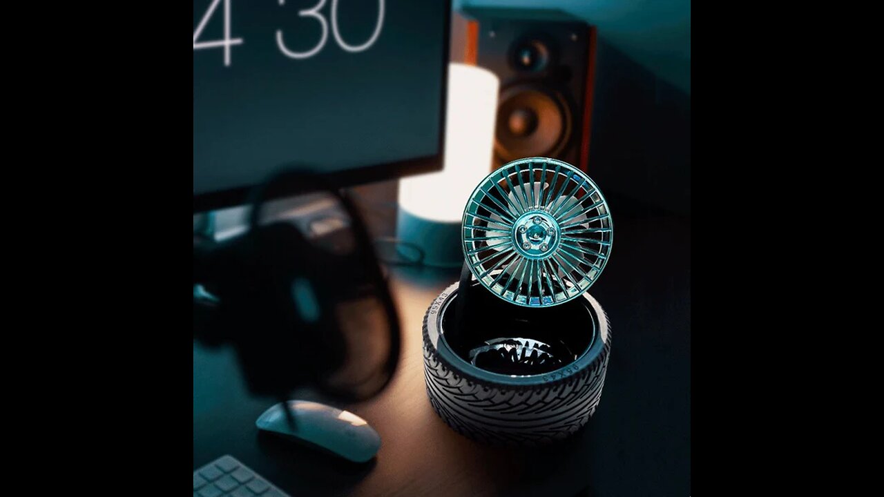 USB Rechargeable Retro-Style Tire Fan
