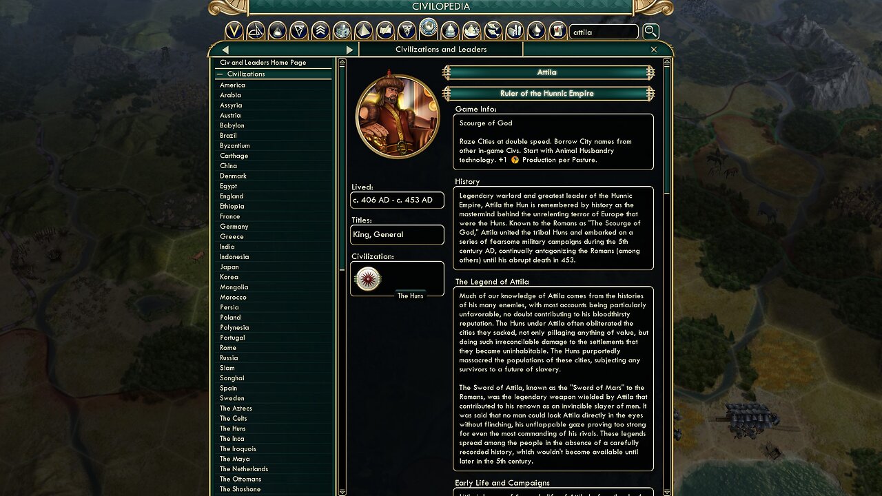 Civ 5 Attila Series: Warlord