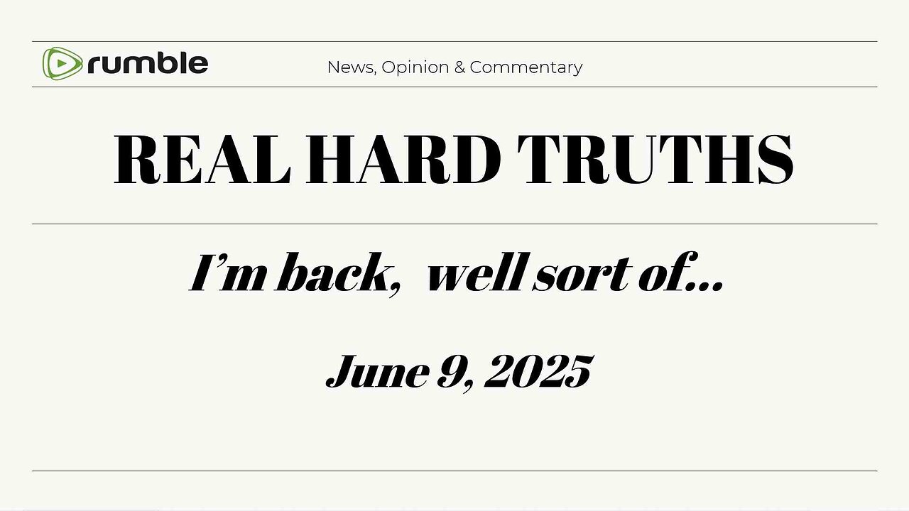 I''m back... and there is so much to talk about... 6/9/25