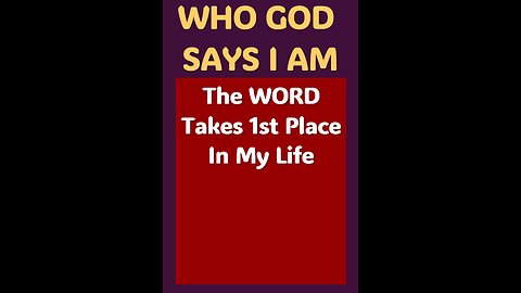 THE WORD TAKES 1st PLACE IN MY LIFE #wordofGod #power #authority #grace #life #words #praise