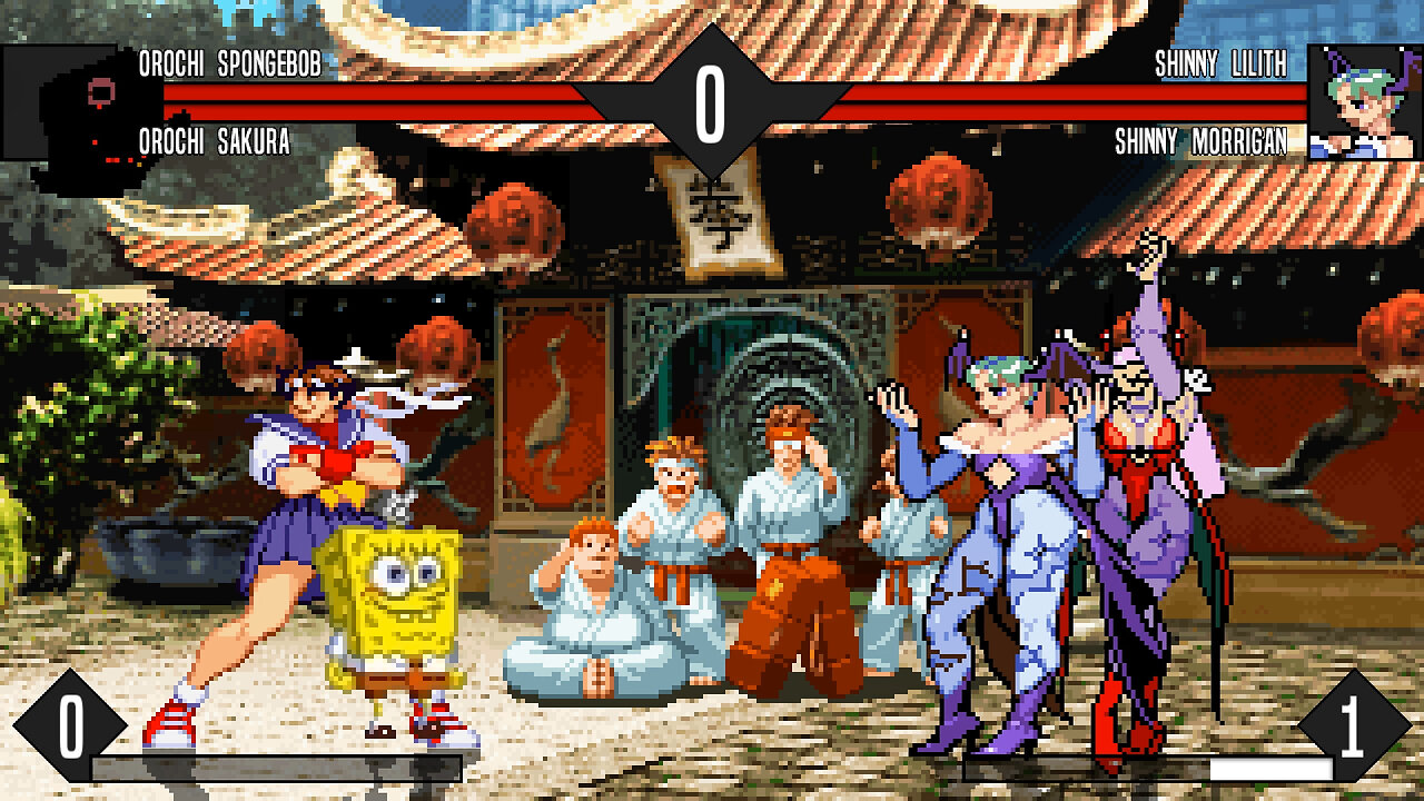 MUGEN - Orochi Spongebob & Orochi Sakura vs. Shinny Lilith & Shinny Morrigan - Download