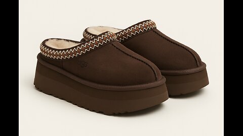 Chocolate Tazz II Ugg slipper Platform 3D View