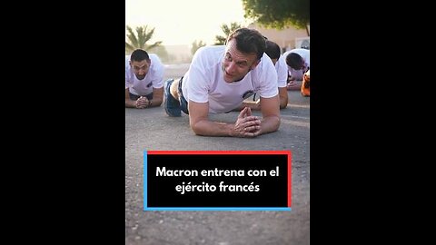 French President Emmanuel Macron 😳😳joins a French army training session