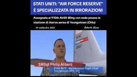 STATI UNITI: L'AVV. CATHERINE BARRA "AEREI MILITARI IRRORANO SOSTANZE CHIMICHE"