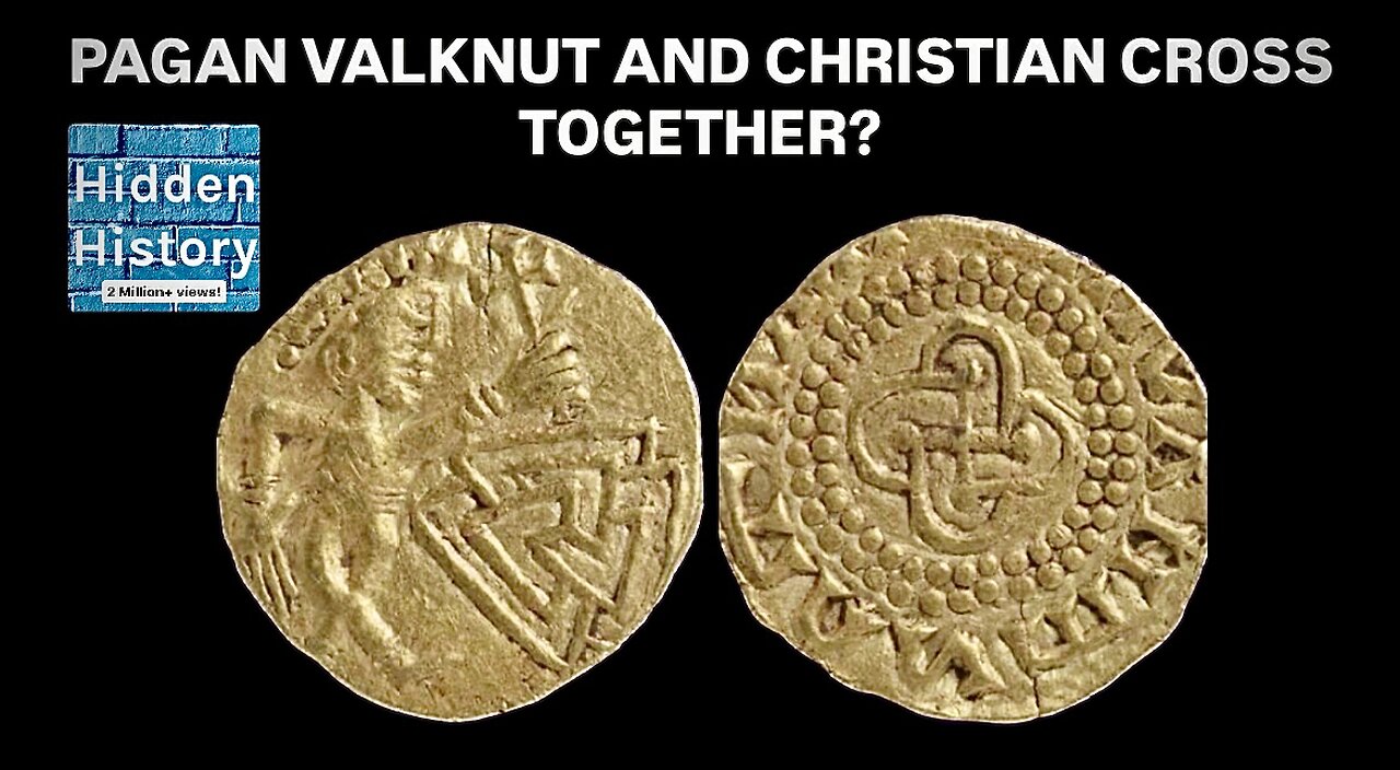 Anglo-Saxon coin with pagan Valknut symbol discovered in England