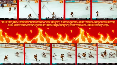 Prototype 190: Calgary Flames goalie Mike Vernon makes breakaway save Game 7 OT