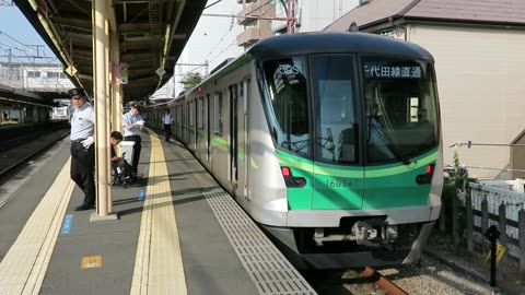 Handicap being helped onto the train