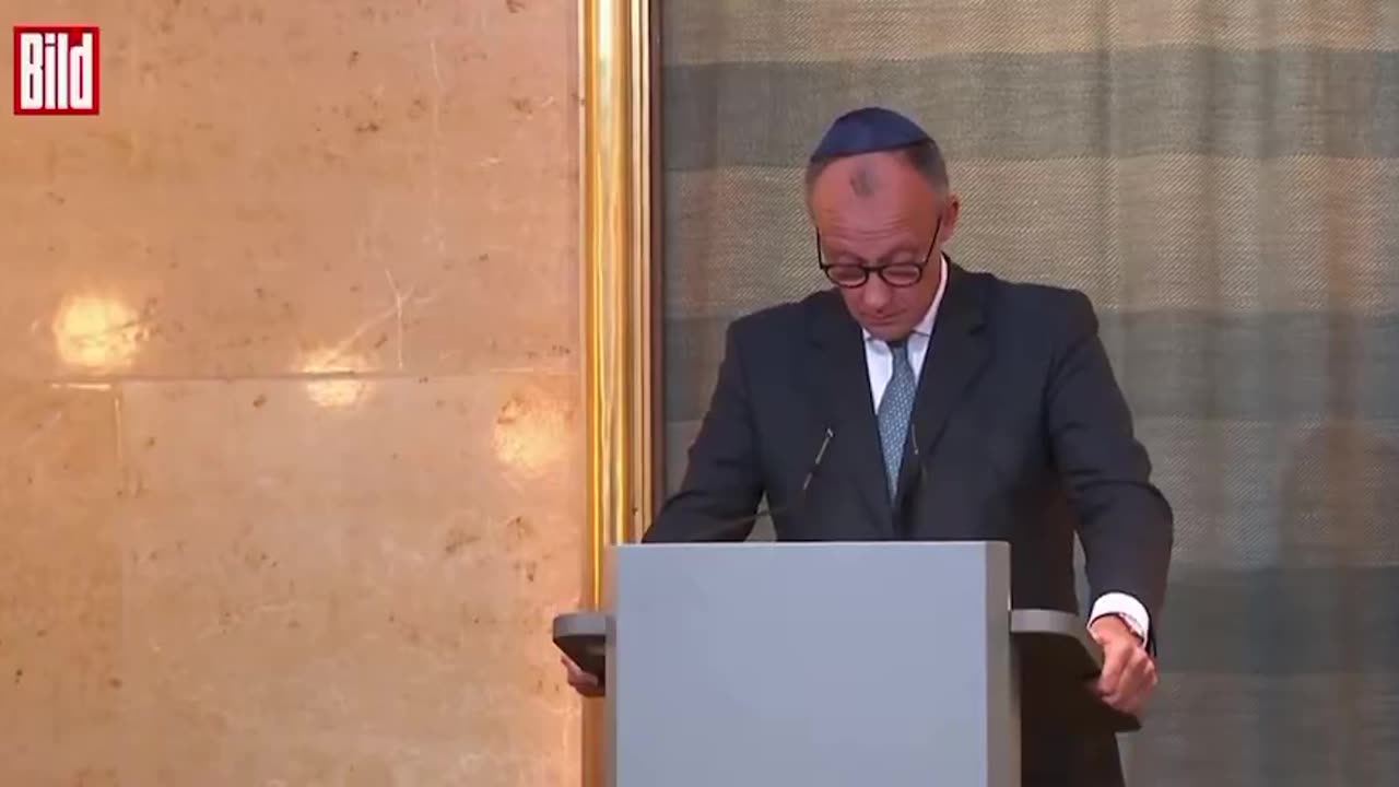 Germanys Chancellor Merz is close to tears at the reopening of a synagogue in Munich