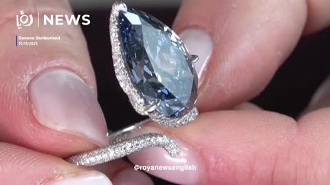 Rare blue diamond ring sold for over $25 million in Geneva