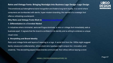Retro and Vintage Fonts: Bringing Nostalgia into Business Logo Design -Logo Design