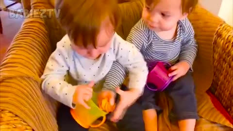 Cute TWIN Babies Fighting over Things - Funny twins 2020