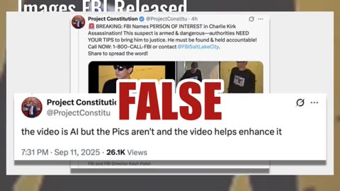 Fact Check: FBI Did NOT Release This High-Resolution Video of Person Sought In Charlie Kirk Shooting