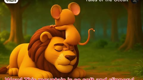 The Lion King and the mouse kids story| cartoon kids @farinaz12