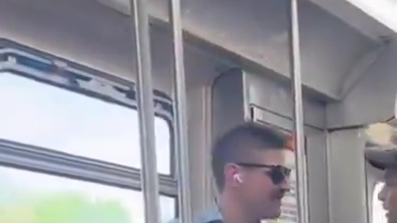 Venezuelan illegal tried to intimidate a white guy on the train