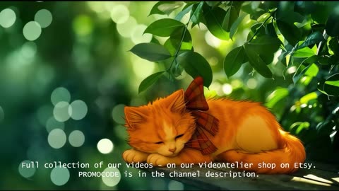 A Cat In A Garden | Soothing Ambience To Calm You Down | Stress Relief | Nature Study, Work, Sleep