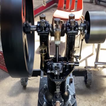 Freelance inverted gearless hit and miss engine