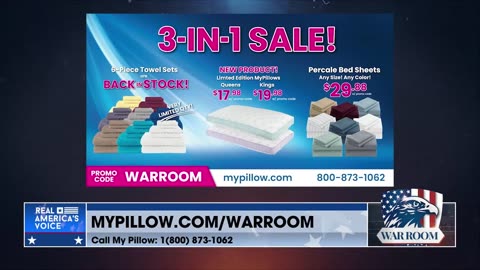 Check Out The MyPillow 3-In-1 Sale Exclusively For The WarRoom Posse! Only At MyPillow.com/warroom