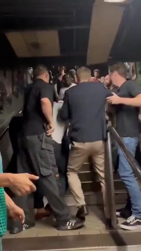 Diversity attacks Englishman with child.