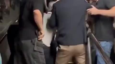 Diversity attacks Englishman with child.