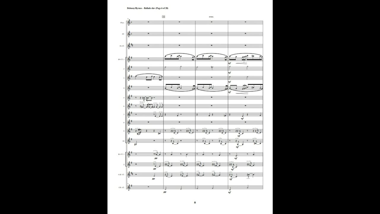 Claude Debussy – Ballade slav (Clarinet Choir + Piccolo & Flute)
