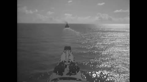USS Missouri (BB-63) bombarding mainland Japan in 1945