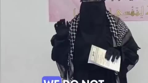 She says the hijab isn't a free choice but an obligation because Allah has decided so.