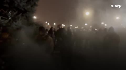 Anti-ICE protesters set bonfires outside ICE HQ at Henry Whipple building