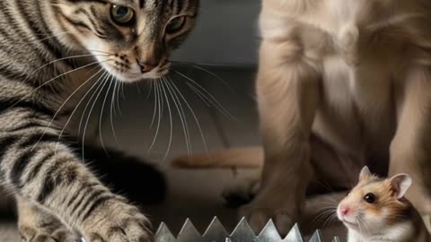 Will the cat trigger the trap 🙀 One wrong step… 🐾