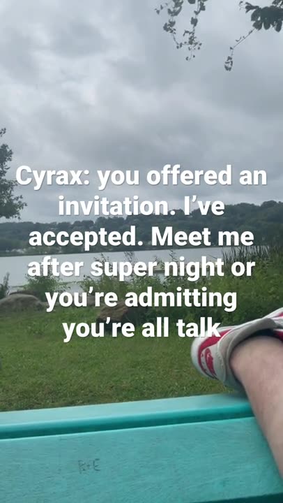 2021-9-5 Cyrax put your money where your mouth is