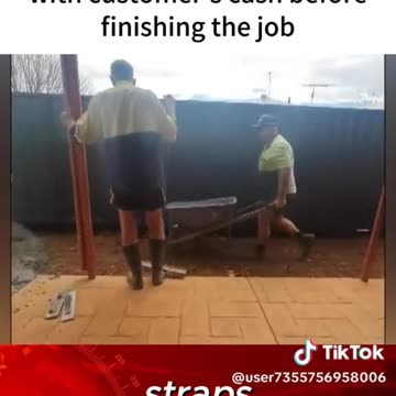 fence builder disappears with customer's cash before finishing the job