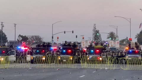 National Guard responds to left wing domestic terrorism in LA, California.