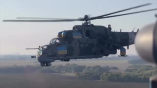 Incredible Footage from Pair of Ukrainian Attack Helicopter