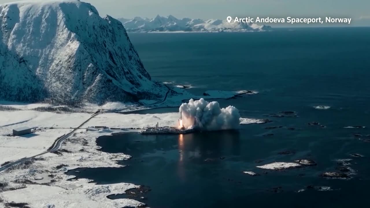 German space rocket explodes seconds after takeoff from Norway 03/30