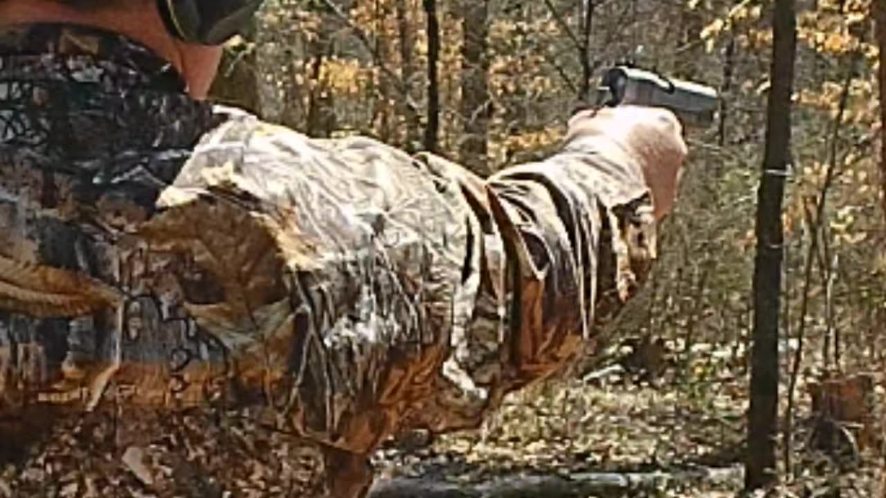 .45 slugs hitting steel.