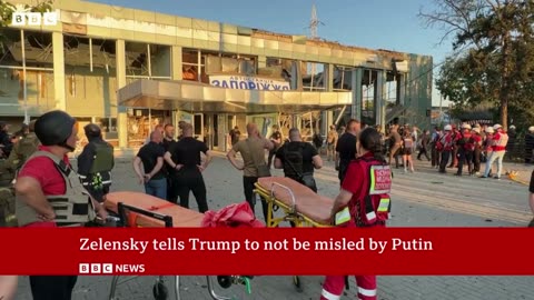 Ukrainian President Volodymyr Zelensky tells Donald Trump not to be misled by Putin | BBC News