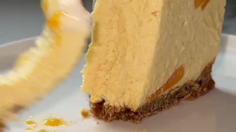 mango passionfruit no-bake cheesecake