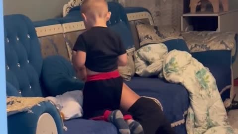 Boys Playing a Breast Feeding Game