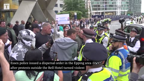 Protests Erupt In London Over False Claims Of Migrants In Hotel