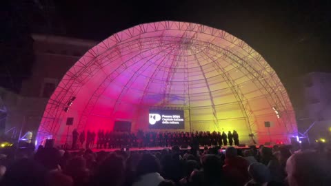 Astro del ciel songs in Inauguration of the Christmas Tree,