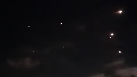 Terrifying footage of missiles raining down on central Israel. Impacts reported in