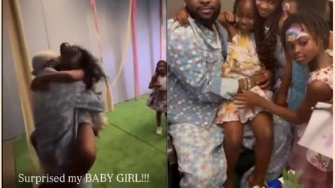Davido Surprised His Daughter Hailey, At Her Birthday In Senegal