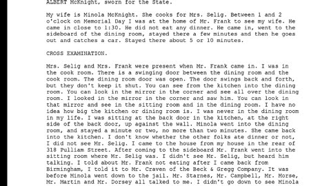 ALBERT MCKNIGHT, Sworn In For The State, 21st To Testify