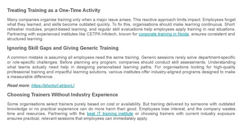 Common Mistakes Companies Make in Corporate Training & How to Avoid Them