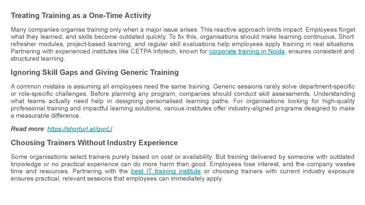 Common Mistakes Companies Make in Corporate Training & How to Avoid Them