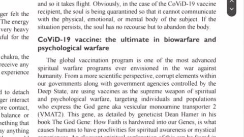 VACCINES DEVISED TO DELETE THE GOD GENE