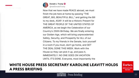 Leavitt Blasts 'Doomcasting From Liberal Pundits' About The Big Beautiful Bill
