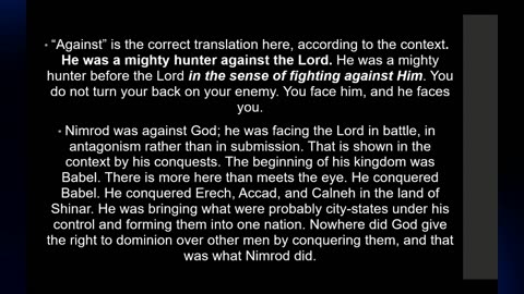 Genesis 10 Part 5 The descendants of Ham Part 3
