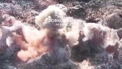 Russian Soldier Trying to Throw Grenade Drops it Instead