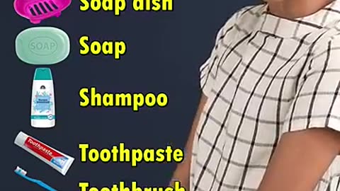 Bathroom Vocabulary in Spoken English Kids Videos for Kids Learn with Adi Connection