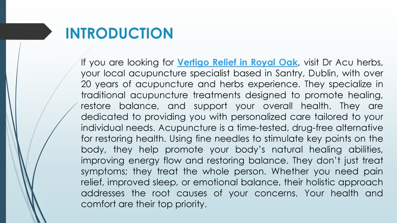 If you are looking for Vertigo Relief in Royal Oak